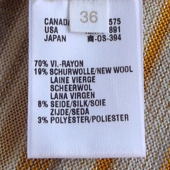 ESCADA Twin Set, 4/6, Jacket/Tank, Golden yellow/Tan Stripes, Magnetic clasps - Picture 13 of 15